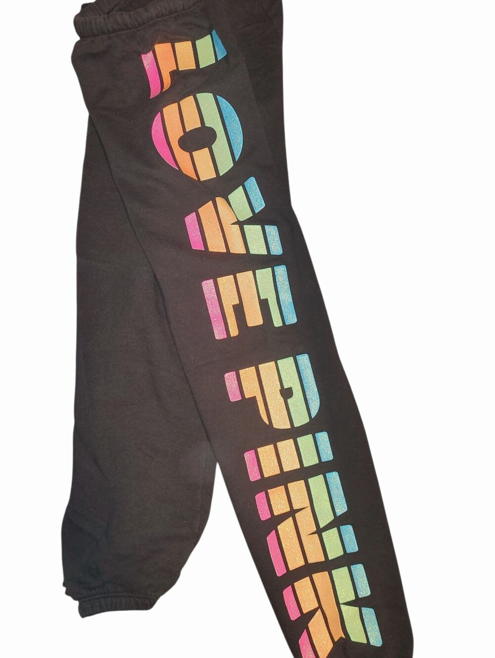 PINK VICT9RIA'S SECRET SIZE XS Sweatpants with Rainbow Ombre 'LOVE PINK'